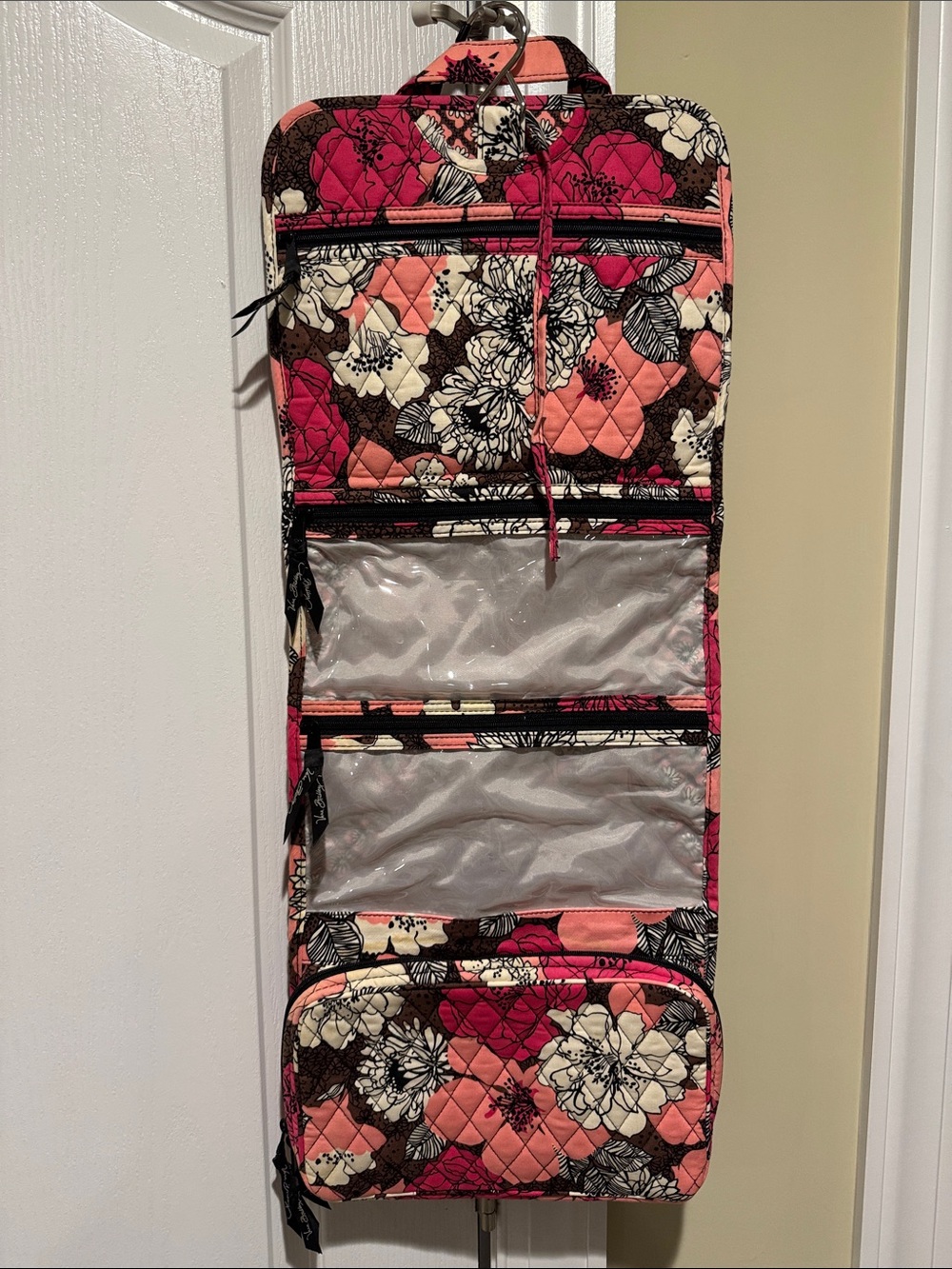 Vera Bradley tri-fold toiletry organizer